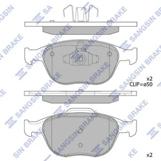 Колодки гальмівні передні Ford Focus (02-), Transit Connect (10-) HI-Q для Hi-Q (SANGSIN) SP1623 фото товару