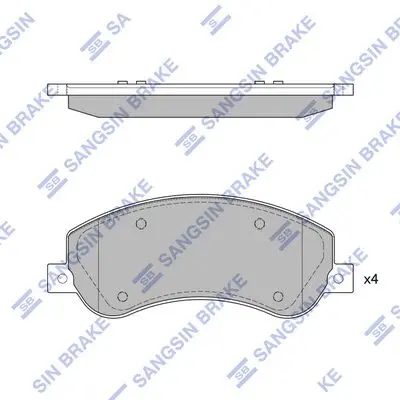 <strong>Колодки гальмівні передні VW Amarok (10-) HI-Q Hi-Q (SANGSIN) SP1675A (фото 1)</strong>