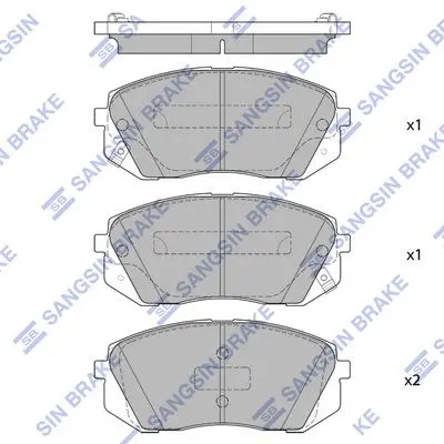 <strong>Колодки гальмівні передні Hyundai Sonata (LF) 17INCH (14-) HI-Q Hi-Q (SANGSIN) SP1683 (фото 1)</strong>