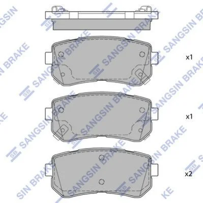 <strong>Колодка гальм. диск. HYUNDAI SONATA (LF) 14" 14- задн. (вир-во SANGSIN) Hi-Q (SANGSIN) SP1684 (фото 1)</strong>
