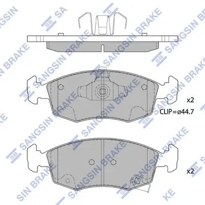 <strong>Колодки гальмівні передні Fiat 500 (12-) HI-Q Hi-Q (SANGSIN) SP1697 (фото 1)</strong>
