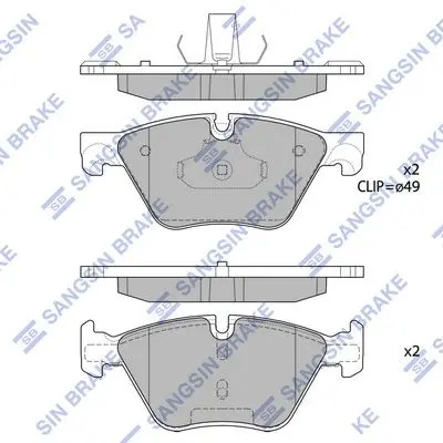 <strong>Колодки гальмівні передні BMW 5 (F10,F18) (10-) HI-Q Hi-Q (SANGSIN) SP1699 (фото 1)</strong>