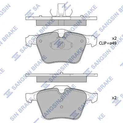<strong>Колодки гальмівні передні Ford Mondeo (08-) HI-Q Hi-Q (SANGSIN) SP1702 (фото 1)</strong>