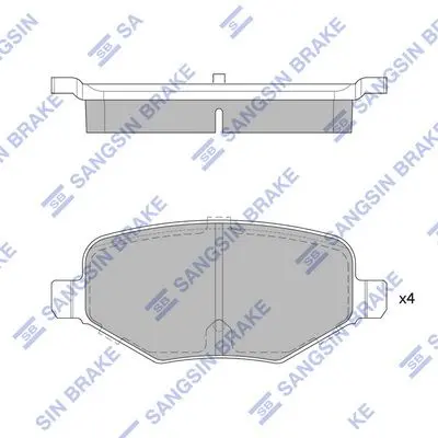 <strong>Колодки тормозные задние (дисковые) Ford Taurus (13-), Explorer (13-), Flex (14- Hi-Q (SANGSIN) SP1717 (фото 1)</strong>