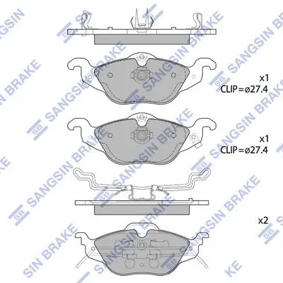 <strong>Колодки гальмівні передні Opel Astra G (-04) HI-Q Hi-Q (SANGSIN) SP1738 (фото 1)</strong>