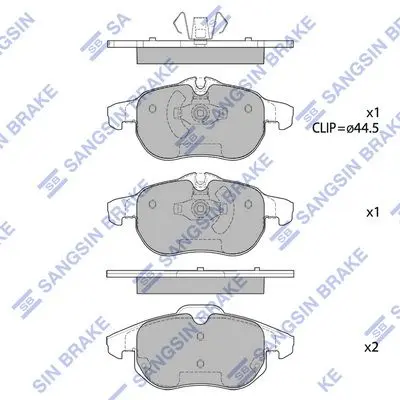 <strong>Колодки гальмівні передні Cadillac BLS (06-), Fiat CROMA (194) (05-), Astra H (05-), Vectra C (04-) HI-Q Hi-Q (SANGSIN) SP1758 (фото 1)</strong>