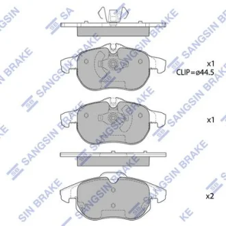 Колодки гальмівні передні Cadillac BLS (06-), Fiat CROMA (194) (05-), Astra H (05-), Vectra C (04-) HI-Q для Hi-Q (SANGSIN) SP1758 фото товару