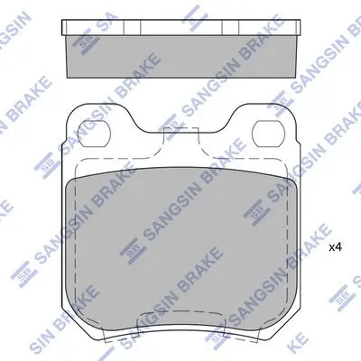 <strong>Колодки гальмівні задні Opel Omega A, B, Vectra B HI-Q Hi-Q (SANGSIN) SP1760 (фото 1)</strong>