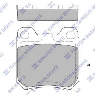 Колодки гальмівні задні Opel Omega A, B, Vectra B HI-Q для Hi-Q (SANGSIN) SP1760 фото товару
