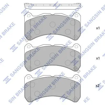 <strong>Колодки гальмівні передні Lexus IS F (08-) HI-Q Hi-Q (SANGSIN) SP1775 (фото 1)</strong>