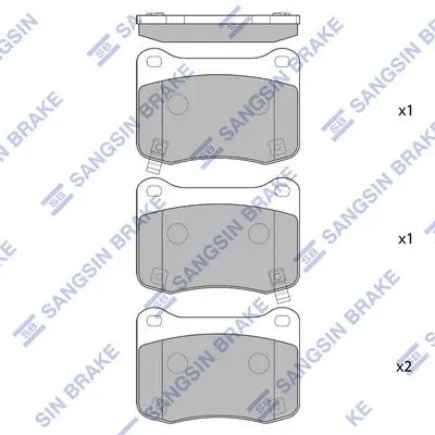 <strong>Колодки гальмівні задні (дискові) Lexus IS F (08-) HI-Q Hi-Q (SANGSIN) SP1776 (фото 1)</strong>