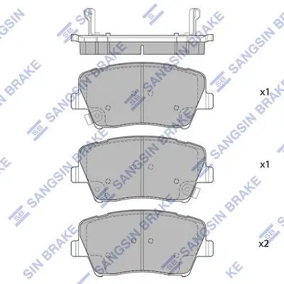<strong>Колодки гальмівні передні Renault Talisman, Latitude, MB A-Klass HI-Q Hi-Q (SANGSIN) SP1778 (фото 1)</strong>