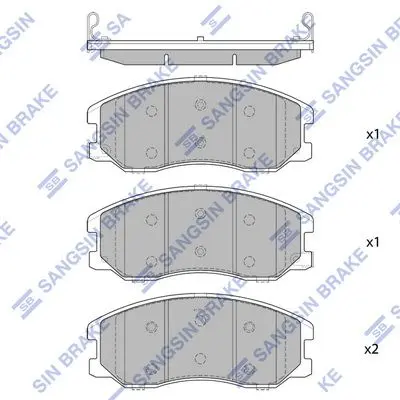 <strong>Колодки гальмівні передні Chevrolet Equinox (08-), Pontiac Torrent (08-) HI-Q Hi-Q (SANGSIN) SP1782 (фото 1)</strong>