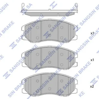 Колодки гальмівні передні Chevrolet Equinox (08-), Pontiac Torrent (08-) HI-Q для Hi-Q (SANGSIN) SP1782 фото товару
