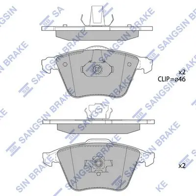 <strong>Колодки гальмівні передні Opel Vectra C (05-), Volvo C30 (06-) HI-Q Hi-Q (SANGSIN) SP1784 (фото 1)</strong>