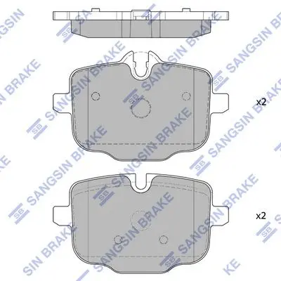 <strong>Колодки гальмівні задні BMW 5 (F10, F11, F18) (10-), 6 (F12, F13) (11-) HI-Q Hi-Q (SANGSIN) SP1793 (фото 1)</strong>