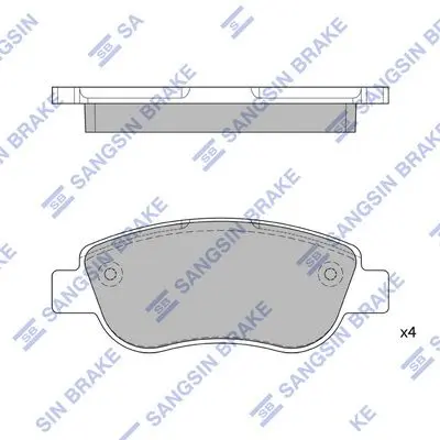 <strong>Колодки гальмівні передні Renault Megane II (05-), Scenic II (05-) HI-Q Hi-Q (SANGSIN) SP1808 (фото 1)</strong>