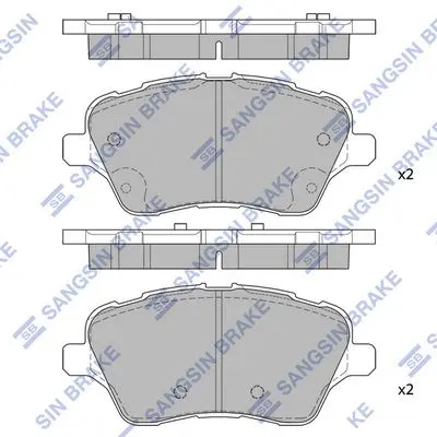 <strong>Колодки гальмівні передні Ford B-MAX (12-), Fiesta VI (12-), Ford Ttransit Courier (14-) HI-Q Hi-Q (SANGSIN) SP1811 (фото 1)</strong>