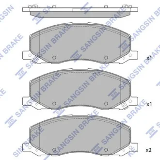 Колодки гальмівні передні Opel Insignia (08-), SAAB 9-5(YS3G) (10-) HI-Q для Hi-Q (SANGSIN) SP1819 фото товару
