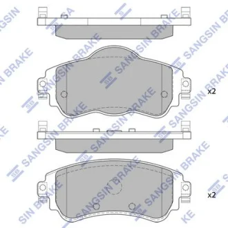 Колодки гальмівні передні Citroen C4 II (B7) (09-), DS4 (11-) HI-Q для Hi-Q (SANGSIN) SP1829 фото товару