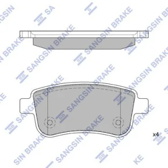 Колодки тормозные задние (дисковые) Renault Fluence (10-), Megane III (09-), Sce для Hi-Q (SANGSIN) SP1839 фото товара