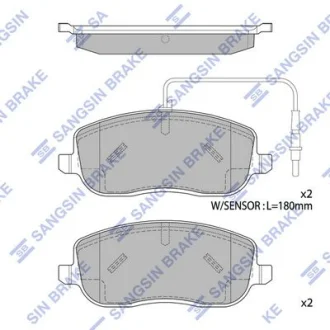 Колодки гальмівні передні Citroen C8 (02-), Fiat Ulysse (06-), Peugeot Expert (224) (02-) HI-Q для Hi-Q (SANGSIN) SP1852 фото товару
