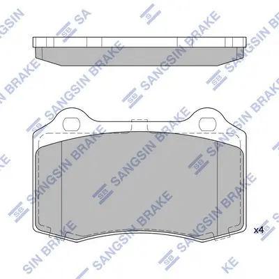 <strong>Колодки гальмівні передні Volvo S60 (04-), Peugeot 406 (-06) HI-Q Hi-Q (SANGSIN) SP1854 (фото 1)</strong>