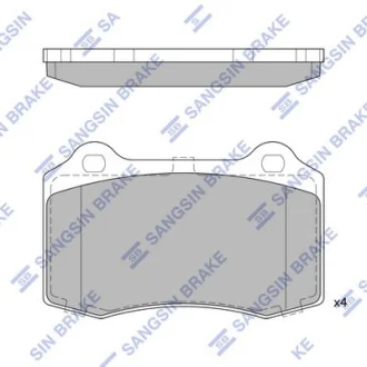 Колодки гальмівні передні Volvo S60 (04-), Peugeot 406 (-06) HI-Q для Hi-Q (SANGSIN) SP1854 фото товару