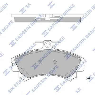 <strong>Колодки тормозные передние Mitsubishi Carisma (-06), Colt (04-), Smart Fortwo (0 Hi-Q (SANGSIN) SP1859 (фото 1)</strong>