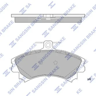 Колодки тормозные передние Mitsubishi Carisma (-06), Colt (04-), Smart Fortwo (0 для Hi-Q (SANGSIN) SP1859 фото товара