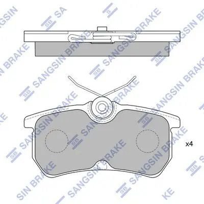 <strong>Колодки гальмівні задні Ford Fiesta (05-), Focus (-04) HI-Q Hi-Q (SANGSIN) SP1865 (фото 1)</strong>
