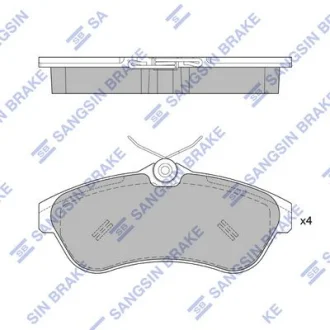 Колодки гальмівні передні Citroen C2 (03-), C3 (09-) HI-Q для Hi-Q (SANGSIN) SP1866 фото товару