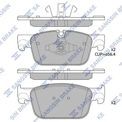 <strong>Колодки гальмівні передні Volvo S90 (17-), XC60 II (17-) HI-Q Hi-Q (SANGSIN) SP1867 (фото 1)</strong>