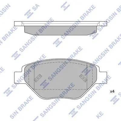 <strong>Колодки гальмівні передні Renault Megane II (03-) HI-Q Hi-Q (SANGSIN) SP1872 (фото 1)</strong>