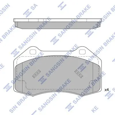 <strong>Колодки гальмівні передні Renault Clio III (06-), Megane II, III HI-Q Hi-Q (SANGSIN) SP1877 (фото 1)</strong>