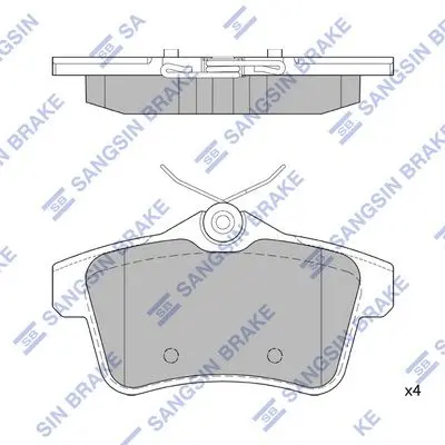 <strong>Колодки гальмівні задні Citroen C4 II (B7) (09-), DS4, DS5 (11-), Peugeot 308, 508, 3008, 5008 HI-Q Hi-Q (SANGSIN) SP1881 (фото 1)</strong>