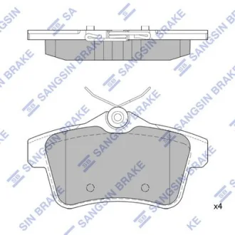 Колодки гальмівні задні Citroen C4 II (B7) (09-), DS4, DS5 (11-), Peugeot 308, 508, 3008, 5008 HI-Q для Hi-Q (SANGSIN) SP1881 фото товару