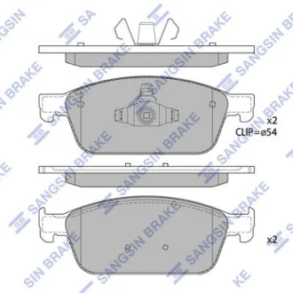 Колодки гальмівні передні Ford Focus III (14-), Kuga II (DM2) (13-), Transit Connect (13-) HI-Q для Hi-Q (SANGSIN) SP1886 фото товару