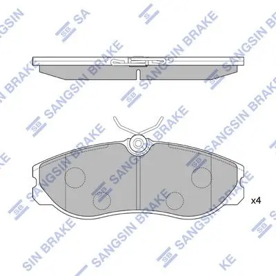 <strong>Колодки гальмівні передні Ford Maverick (UDS,UNS) (-98), Nissan Terrano II (R20) (-02) HI-Q Hi-Q (SANGSIN) SP1887 (фото 1)</strong>