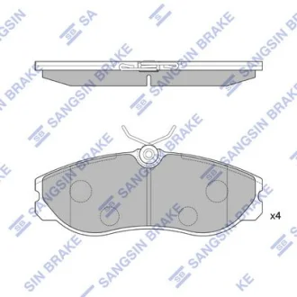 Колодки гальмівні передні Ford Maverick (UDS,UNS) (-98), Nissan Terrano II (R20) (-02) HI-Q для Hi-Q (SANGSIN) SP1887 фото товару