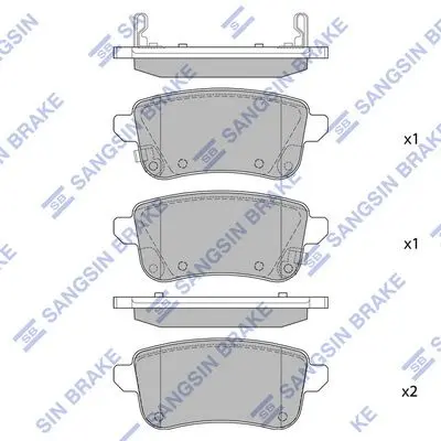 <strong>Колодки гальмівні задні (дискові) Renault Talisman (16-) HI-Q Hi-Q (SANGSIN) SP1903 (фото 1)</strong>