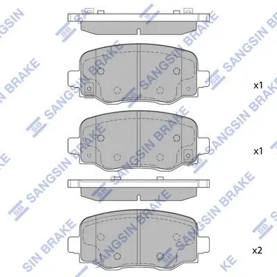 <strong>Колодки гальмівні задні Fiat 500X (16-), Jeep Renegade (15-) HI-Q Hi-Q (SANGSIN) SP1917 (фото 1)</strong>