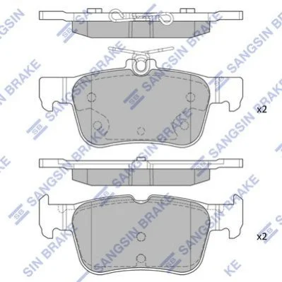 <strong>Колодка гальм. диск. FORD EDGE 15 - задн. (вир-во SANGSIN) Hi-Q (SANGSIN) SP1919 (фото 1)</strong>