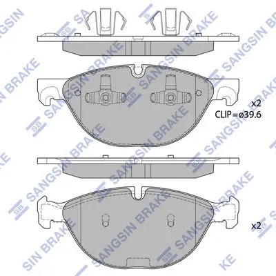 <strong>Колодки гальмівні передні BMW X5 (E70) (07-), X6 (E71,E72) (08-) HI-Q Hi-Q (SANGSIN) SP1924 (фото 1)</strong>