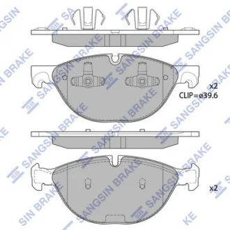 Колодки гальмівні передні BMW X5 (E70) (07-), X6 (E71,E72) (08-) HI-Q для Hi-Q (SANGSIN) SP1924 фото товару