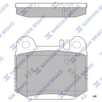 Колодки гальмівні задні (дискові) MB ML230 (W163) (-05) HI-Q для Hi-Q (SANGSIN) SP1930 фото товару
