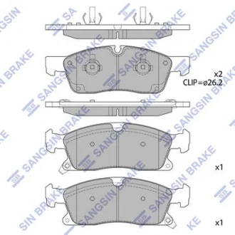 Колодки гальмівні передні Dodge Durango (11-), Jeep Grand Cherokee (10-) HI-Q для Hi-Q (SANGSIN) SP1945 фото товару