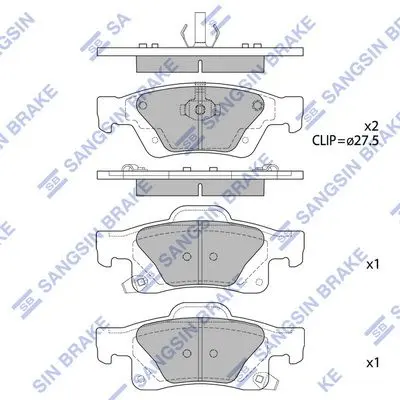 <strong>Колодки гальмівні задні Dodge Durango (-20), Jeep Grand Cherokee IV (WK,WK2) (11-) HI-Q Hi-Q (SANGSIN) SP1946 (фото 1)</strong>