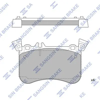<strong>Колодки гальмівні передні MB A-Klass (13-), B200 (W246, W242) (11-) HI-Q Hi-Q (SANGSIN) SP1954A (фото 1)</strong>