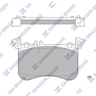 Колодки гальмівні передні MB A-Klass (13-), B200 (W246, W242) (11-) HI-Q для Mercedes Hi-Q (SANGSIN) SP1954A фото товару